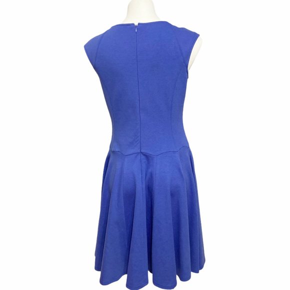 Eliza J Size 8 Periwinkle Purple Fit & Flare Sleeveless Dress - Picture 5 of 8